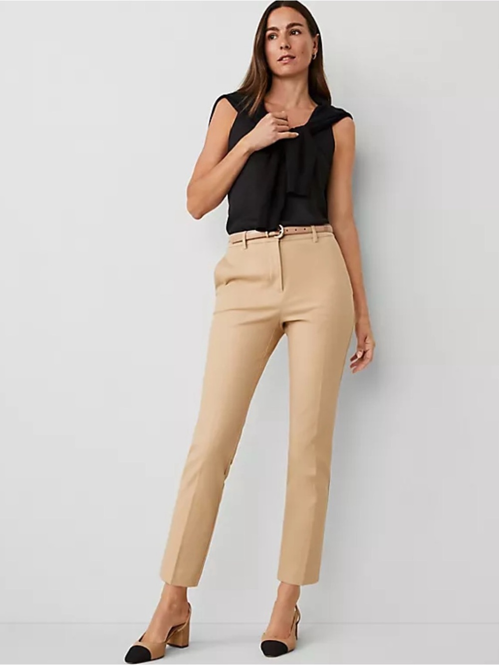 Ann Taylor Women's Double Cloth   Pants in Light Khaki